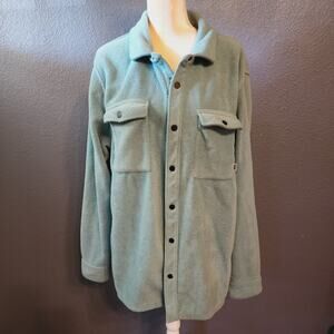 Vans men's men's long sleeve Teal Fleece Shacket Size XL